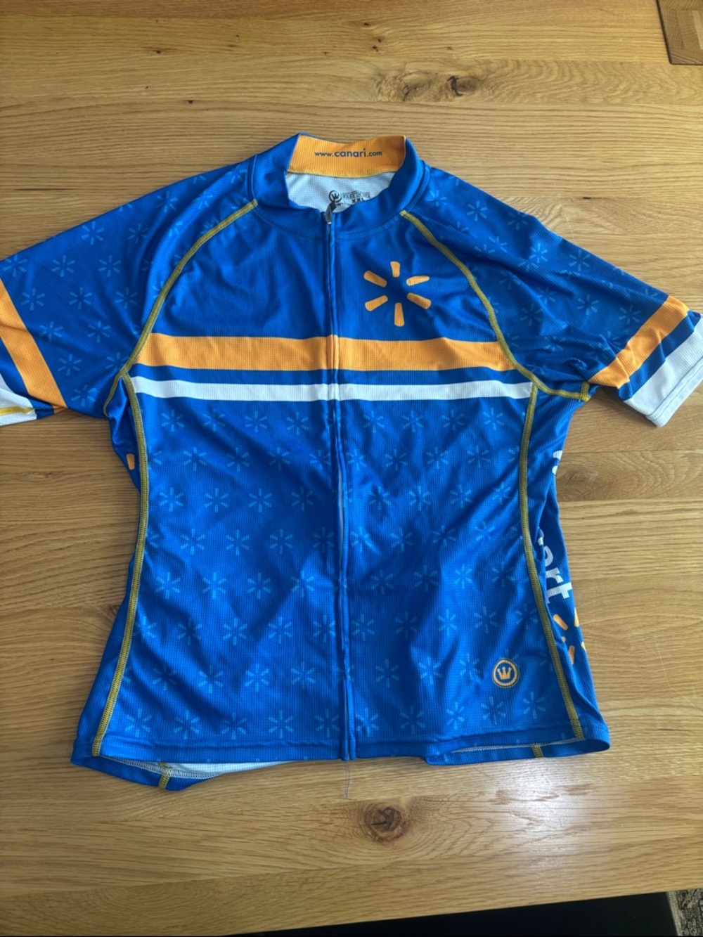 Canari Blue and Yellow Short-Sleeve Cycling Jersey Walmart Bentonville
